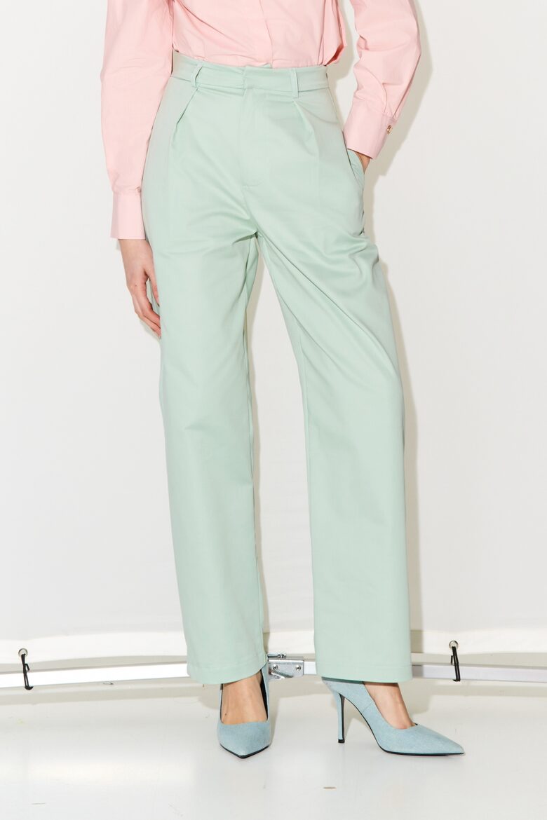 Klasiska piegriezuma Piparmētras krāsas bikses S, M, L